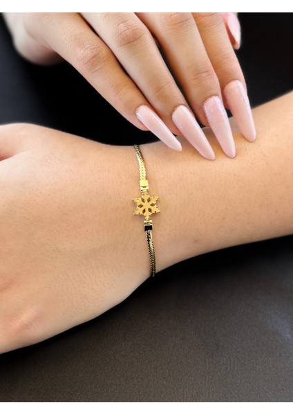 14 Ayar Altın Kar Tanesi Bileklik