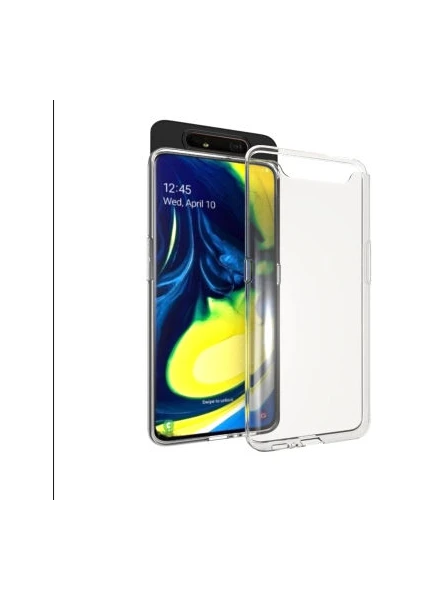 Techno Guru Samsung Galaxy A80 Esnek ve Şeffaf Sheer Premium Tpu Silikon Kılıf