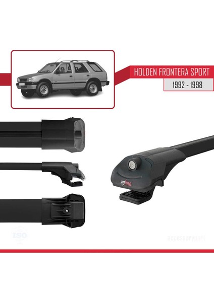Holden Frontera Sport 1992-1998 Arası ile Uyumlu Ace-1 Ara Atkı Tavan Barı Siyah modelleri