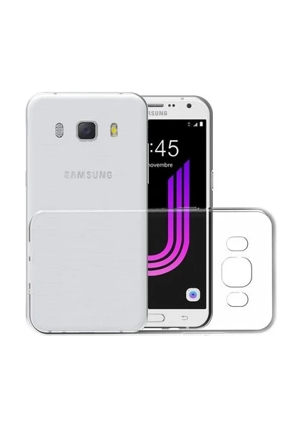 Techno Guru Samsung Galaxy J7 Esnek ve Şeffaf Sheer Premium Tpu Silikon Kılıf