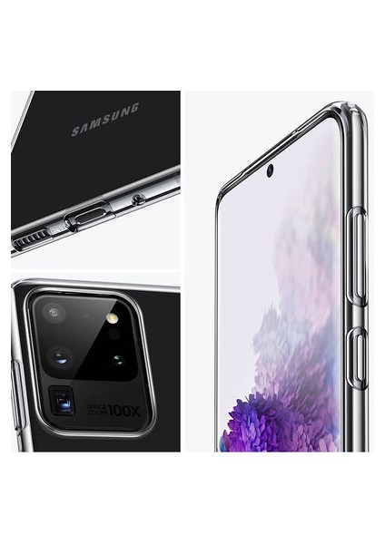 Samsung Galaxy S20 Ultra Esnek ve Şeffaf Sheer Premium Tpu Silikon Kılıf