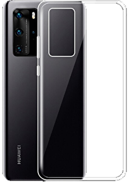 Techno Guru Huawei P40 Esnek ve Şeffaf Sheer Premium Tpu Silikon Kılıf