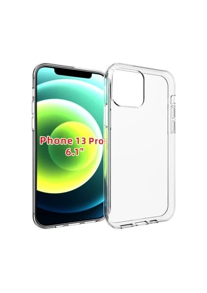 Techno Guru iPhone 13 Pro Esnek ve Şeffaf Sheer Premium Tpu Silikon Kılıf