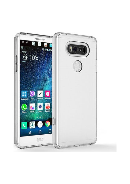 Lg V20 Esnek ve Şeffaf Sheer Premium Tpu Silikon Kılıf