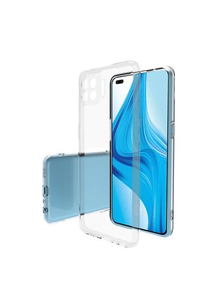 Techno Guru Oppo Reno 4 Lite Esnek ve Şeffaf Sheer Premium Tpu Silikon Kılıf