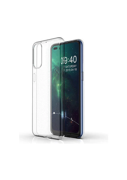 Techno Guru Oppo Reno 4 Esnek ve Şeffaf Sheer Premium Tpu Silikon Kılıf