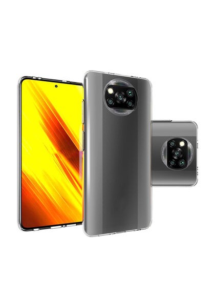 Techno Guru Poco X3 Esnek ve Şeffaf Sheer Premium Tpu Silikon Kılıf