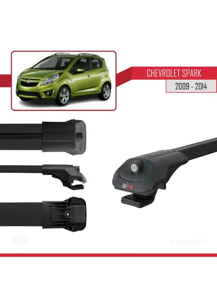 DBC Online Chevrolet Spark 2009-2014 Arası ile Uyumlu Ace-1 Ara Atkı Tavan Barı Siyah