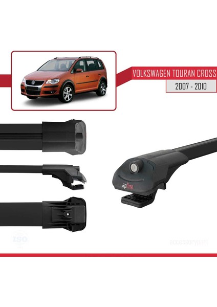 DBC Online Volkswagen Touran Cross 2007-2010 Arası ile Uyumlu Ace-1 Ara Atkı Tavan Barı Siyah