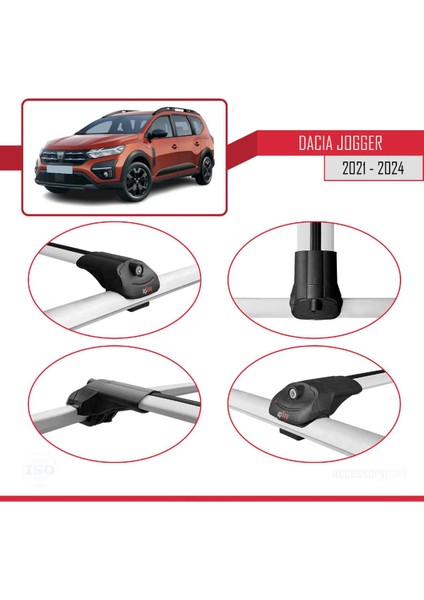 Dacia Jogger 2021 ve Sonrası ile Uyumlu Ace-1 Ara Atkı Tavan Barı Gri fırsatları