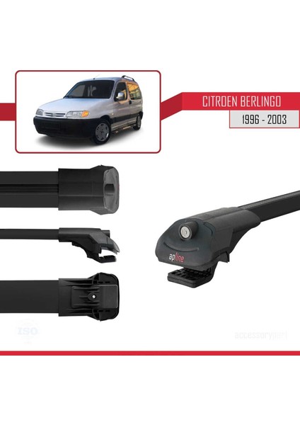 Citroen Berlingo 1996-2003 Arası ile Uyumlu Ace-1 Ara Atkı Tavan Barı Siyah modelleri