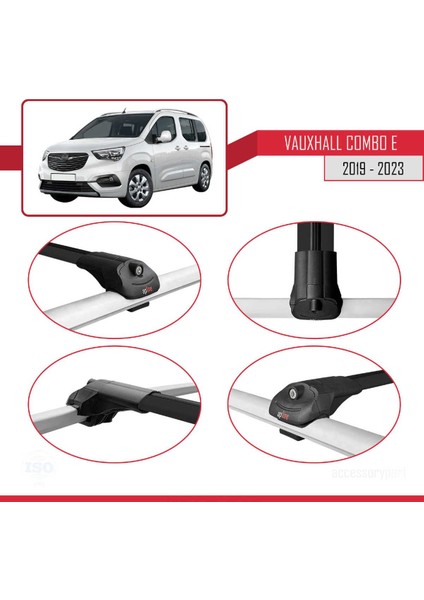 Vauxhall Combo E 2019-2023 Arası ile Uyumlu Ace-1 Ara Atkı Tavan Barı Siyah fırsatları