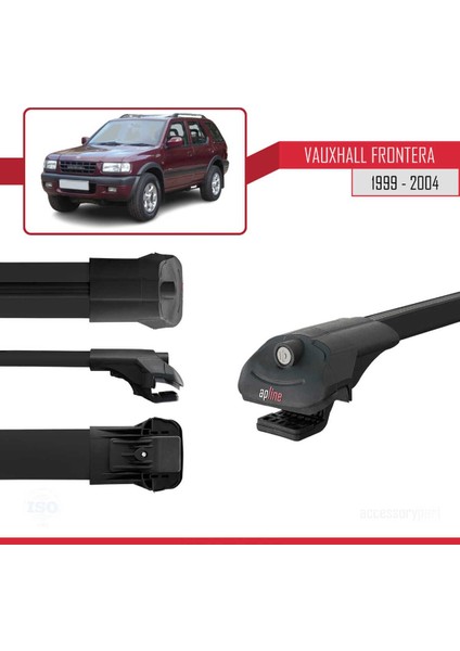 Vauxhall Frontera 1999-2004 Arası ile Uyumlu Ace-1 Ara Atkı Tavan Barı Siyah