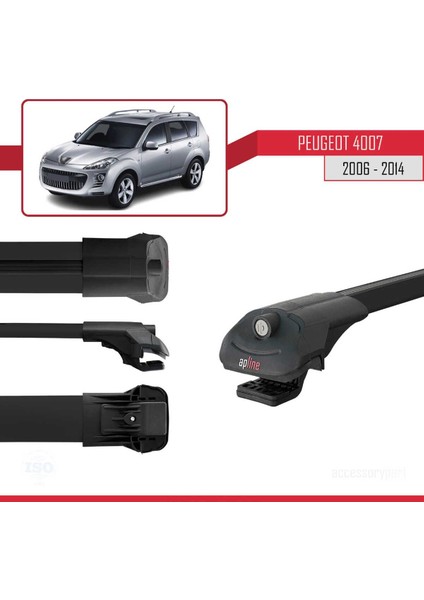 Peugeot 4007 2006-2014 Arası ile Uyumlu Ace-1 Ara Atkı Tavan Barı Siyah modelleri