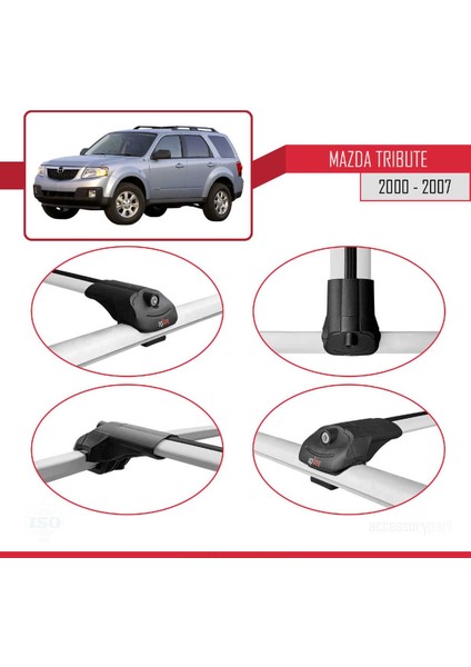 Mazda Tribute 2000-2007 Arası ile Uyumlu Ace-1 Ara Atkı Tavan Barı Gri fırsatları
