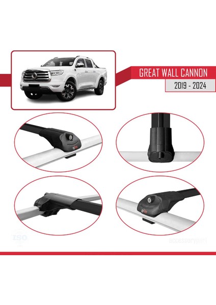Great Wall Cannon 2019 ve Sonrası ile Uyumlu Ace-1 Ara Atkı Tavan Barı Siyah fırsatları