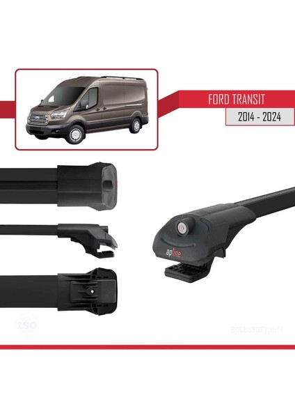 Ford Transit 2014 ve Sonrası ile Uyumlu Ace-1 Ara Atkı Tavan Barı Siyah modelleri