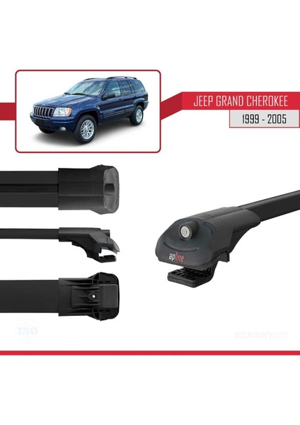 Jeep Grand Cherokee 1999-2005 Arası ile Uyumlu Ace-1 Ara Atkı Tavan Barı Siyah modelleri