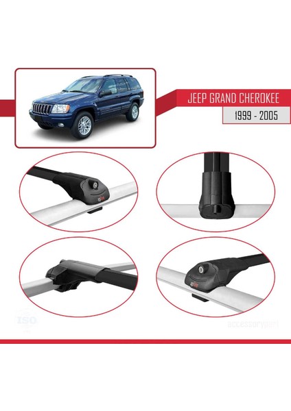 Jeep Grand Cherokee 1999-2005 Arası ile Uyumlu Ace-1 Ara Atkı Tavan Barı Siyah fırsatları