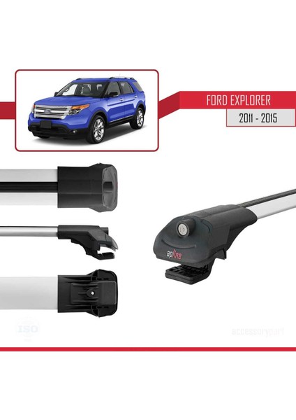Ford Explorer 2011-2015 Arası ile Uyumlu Ace-1 Ara Atkı Tavan Barı Gri modelleri
