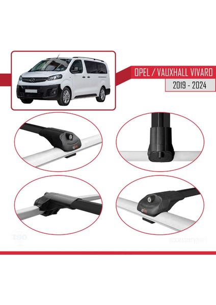Opel / Vauxhall Vivaro 2019 ve Sonrası ile Uyumlu Ace-1 Ara Atkı Tavan Barı Siyah fırsatları