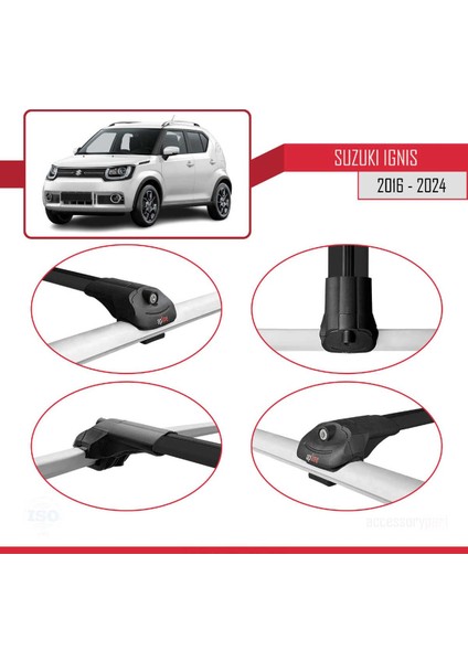 Suzuki Ignıs 2016 ve Sonrası ile Uyumlu Ace-1 Ara Atkı Tavan Barı Siyah