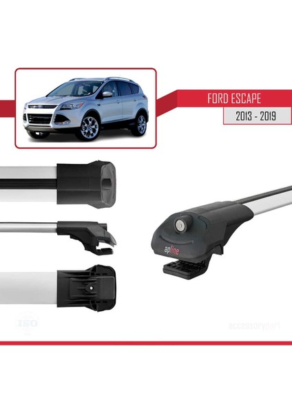 Ford Escape 2013-2019 Arası ile Uyumlu Ace-1 Ara Atkı Tavan Barı Gri modelleri