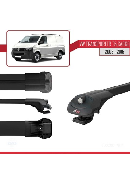 DBC Online Volkswagen Transporter (T5) 2003-2015 Arası ile Uyumlu Ace-1 Ara Atkı Tavan Barı Siyah