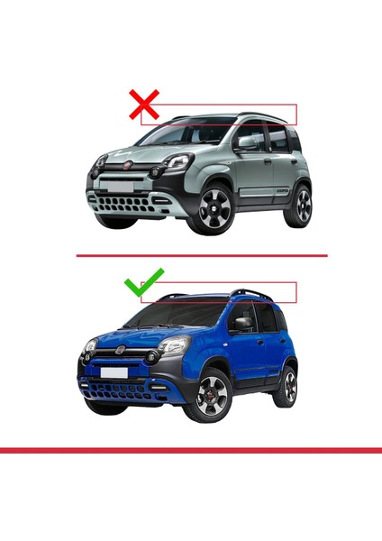Fiat Panda Cross 2014 ve Sonrası ile Uyumlu Ace-1 Ara Atkı Tavan Barı Gri modelleri