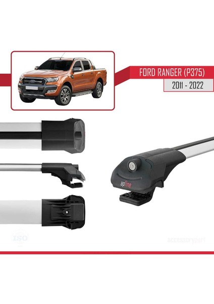Ford Ranger 2011-2022 Arası ile Uyumlu Ace-1 Ara Atkı Tavan Barı Gri modelleri