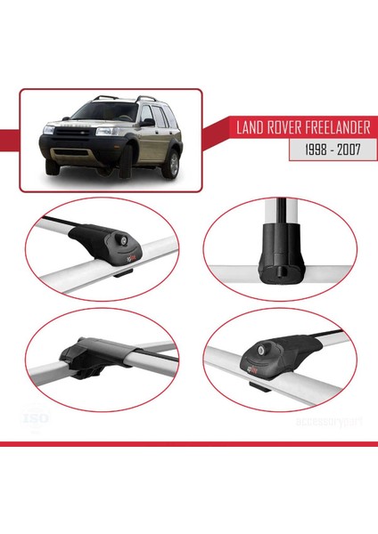 Land Rover Freelander 1998-2007 Arası ile Uyumlu Ace-1 Ara Atkı Tavan Barı Gri fırsatları