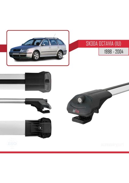 Skoda Octavia (1u) 1998-2004 Arası ile Uyumlu Ace-1 Ara Atkı Tavan Barı Gri