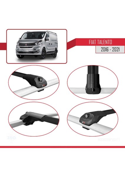 Fiat Talento 2016-2021 Arası ile Uyumlu Ace-1 Ara Atkı Tavan Barı Siyah
