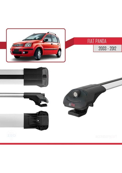 Fiat Panda 2003-2012 Arası ile Uyumlu Ace-1 Ara Atkı Tavan Barı Gri modelleri