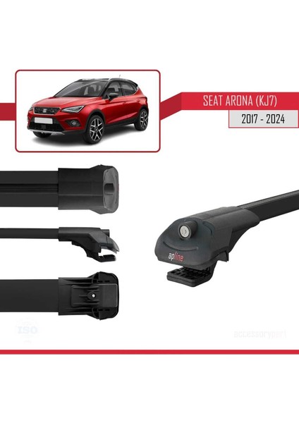 Seat Arona (Kj7) 2017 ve Sonrası ile Uyumlu Ace-1 Ara Atkı Tavan Barı Siyah modelleri