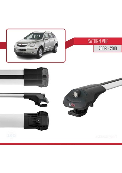 Saturn Vue Opel Antara 2008-2010 Arası ile Uyumlu Ace-1 Ara Atkı Tavan Barı Gri