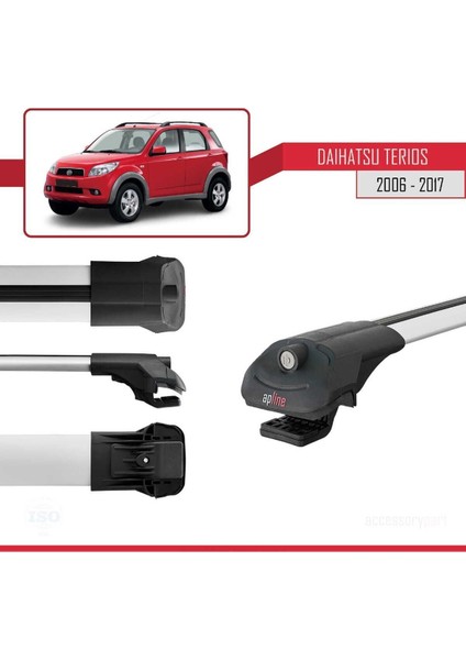 Daihatsu Terios 2006-2017 Arası ile Uyumlu Ace-1 Ara Atkı Tavan Barı Gri modelleri