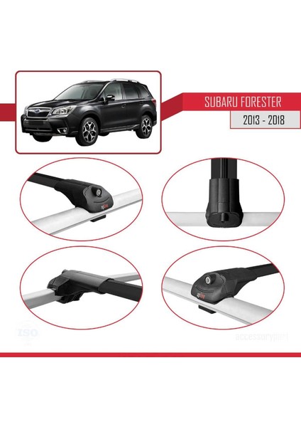 Subaru Forester 2013-2018 Arası ile Uyumlu Ace-1 Ara Atkı Tavan Barı Siyah fırsatları