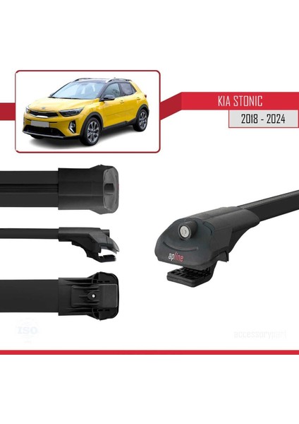 Kia Stonic 2018 ve Sonrası ile Uyumlu Ace-1 Ara Atkı Tavan Barı Siyah modelleri