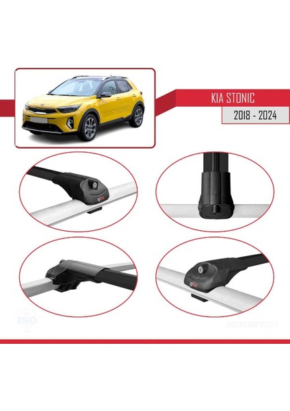 Kia Stonic 2018 ve Sonrası ile Uyumlu Ace-1 Ara Atkı Tavan Barı Siyah fırsatları