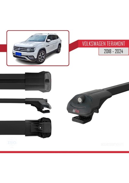 Volkswagen Teramont 2018 ve Sonrası ile Uyumlu Ace-1 Ara Atkı Tavan Barı Siyah modelleri