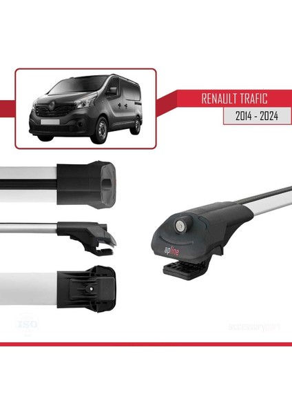 Renault Trafic 2014 ve Sonrası ile Uyumlu Ace-1 Ara Atkı Tavan Barı Gri modelleri