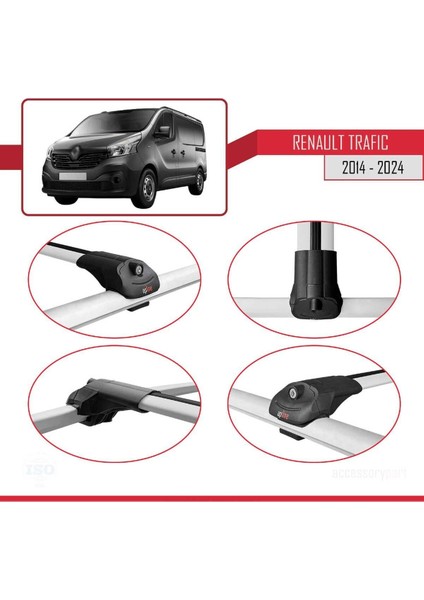 Renault Trafic 2014 ve Sonrası ile Uyumlu Ace-1 Ara Atkı Tavan Barı Gri fırsatları