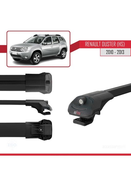 Renault Duster (Hs) 2010-2013 Arası ile Uyumlu Ace-1 Ara Atkı Tavan Barı Siyah modelleri