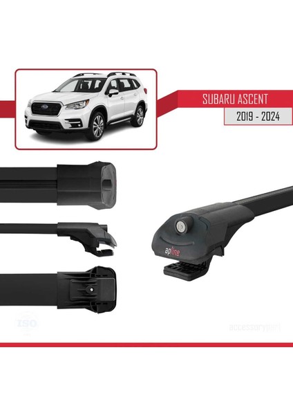 Subaru Ascent 2019 ve Sonrası ile Uyumlu Ace-1 Ara Atkı Tavan Barı Siyah modelleri
