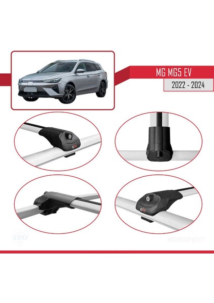 Mg Mg5 Ev 2022 ve Sonrası ile Uyumlu Ace-1 Ara Atkı Tavan Barı Gri fırsatları