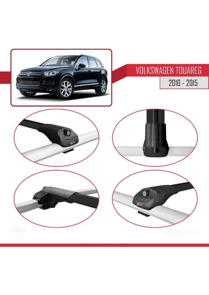 Volkswagen Touareg 2010-2015 Arası ile Uyumlu Ace-1 Ara Atkı Tavan Barı Siyah fırsatları
