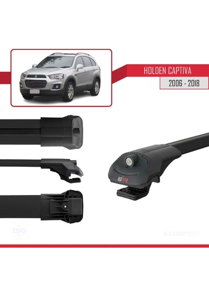 Holden Captiva 2006-2018 Arası ile Uyumlu Ace-1 Ara Atkı Tavan Barı Siyah modelleri