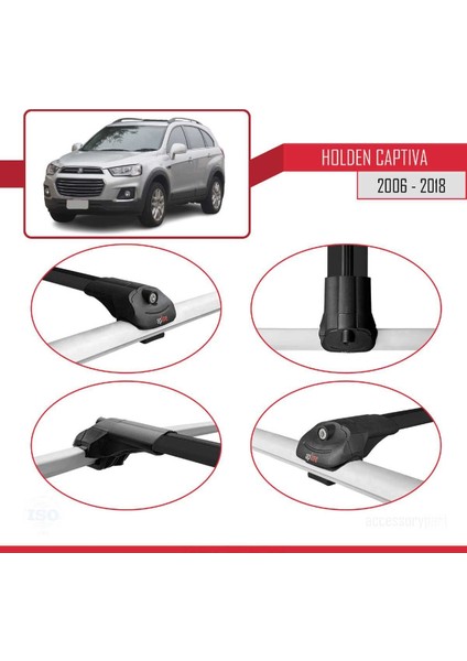 Holden Captiva 2006-2018 Arası ile Uyumlu Ace-1 Ara Atkı Tavan Barı Siyah fırsatları