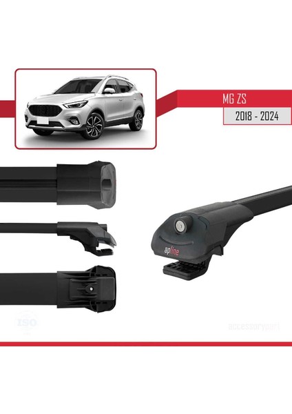 Mg Zs 2018 ve Sonrası ile Uyumlu Ace-1 Ara Atkı Tavan Barı Siyah modelleri